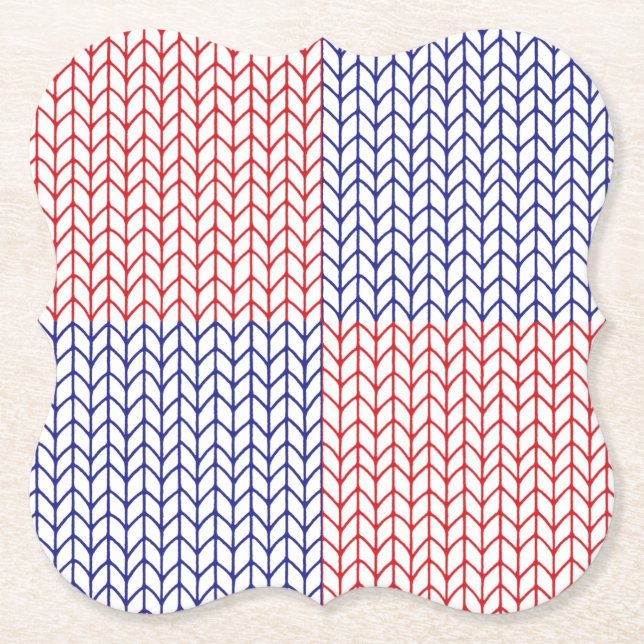 AMERIKANSKA STICKADE Fäste Papper Underlägg (Framsida)