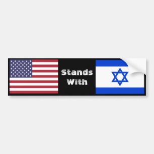 Amerikanska stjärnor med Israel Bildekal
