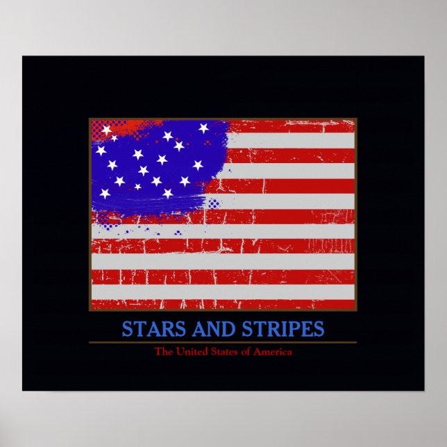 Amerikanska stjärnor och rand för alltid poster (Framsidan)
