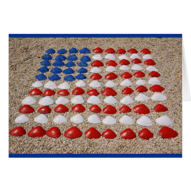 Amerikanska strandskal hälsningskort (Framsidan Horizontal)