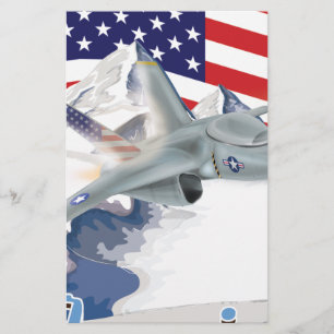 Amerikanska stridsflygplan Jet Brevpapper