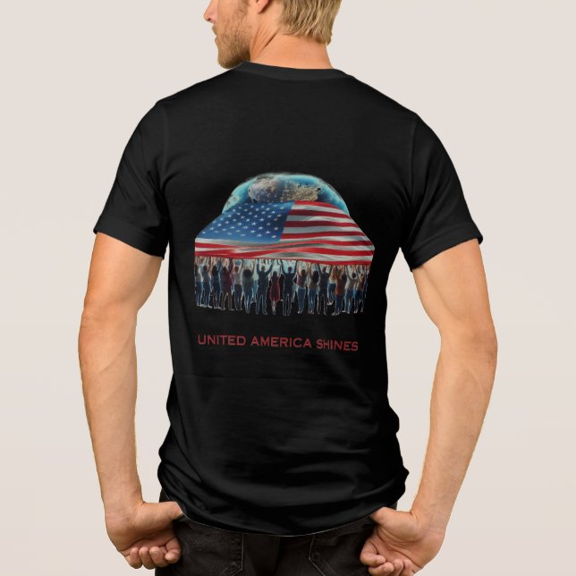 Amerikanska styrkebälten t shirt (Baksida)