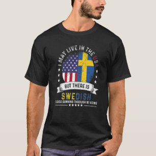 Amerikanska svenska hem i USA Patriot American Swe T Shirt