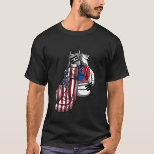 Amerikanska sydkoreanska blandade DNA-Flagga T Shirt