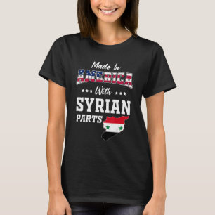 Amerikanska syriska delar Syrien Karta USA flagga T Shirt