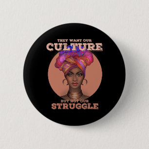 Amerikanska T for Women Black History Kultur Knapp
