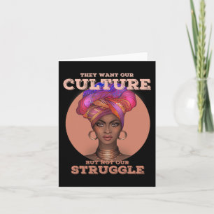 Amerikanska T for Women Black History Kultur Kort