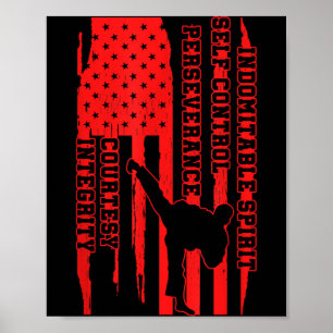 Amerikanska Taekwondo USA kampsport Artist Team Poster