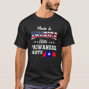 Amerikanska Taiwanesiska Delar Taiwan Karta Usa Fl T Shirt