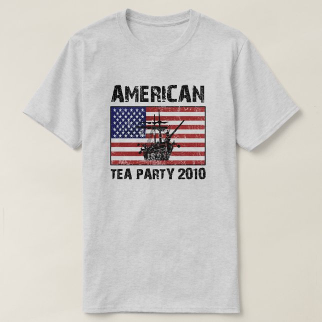 Amerikanska Tea Party 2010 Tee Shirt (Design framsida)