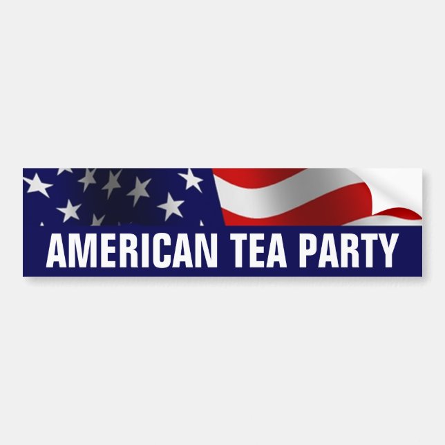 Amerikanska Tea Party Bildekal (Framsidan)