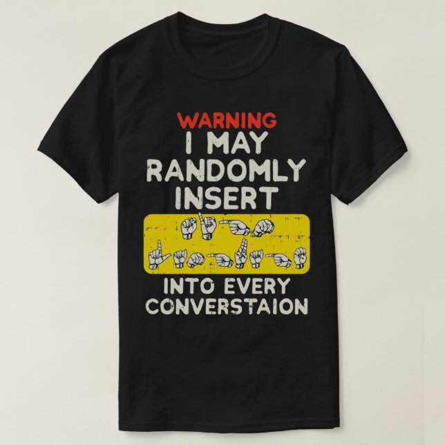 Amerikanska teckenspråk 10 t shirt (Design framsida)