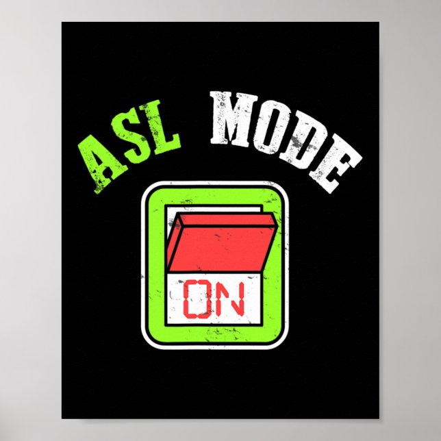 Amerikanska teckenspråk ASL Im-Dövets medvetenhet Poster (Framsidan)