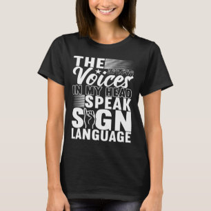 Amerikanska teckenspråk - Döv Awareness 5 T Shirt