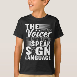 Amerikanska teckenspråk - Döv Awareness 5 T Shirt