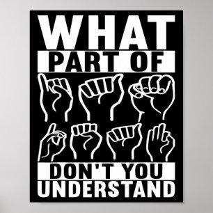 Amerikanska teckenspråk - Döv Awareness 7 Poster