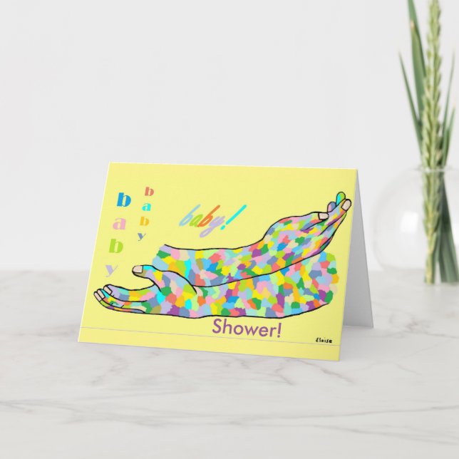 Amerikanska teckenspråk för BABY SHOWER Inbjudan (Framsida)