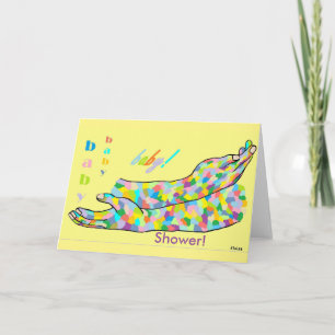 Amerikanska teckenspråk för BABY SHOWER Inbjudan