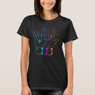 Amerikanska teckenspråk I Kärlek Du ASL T Shirt