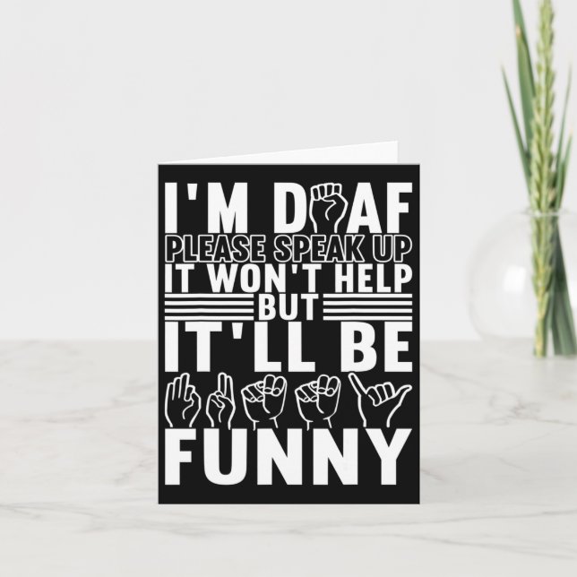 Amerikanska teckenspråkets Döv Awareness 13 Kort (Framsida)