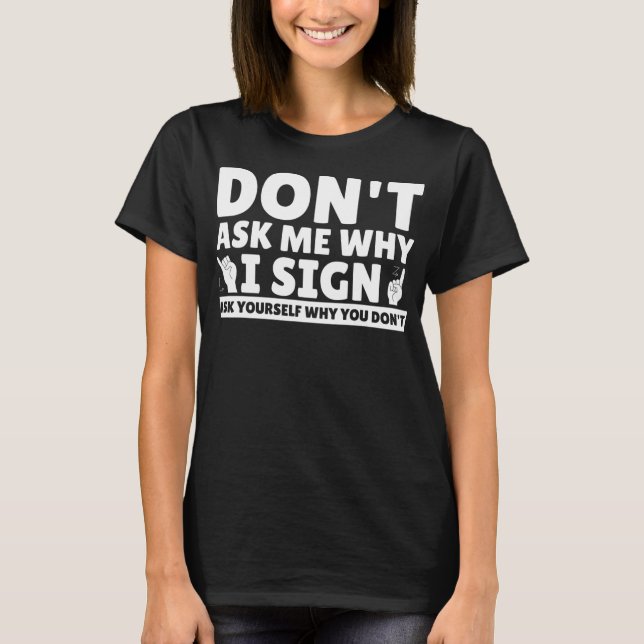 Amerikanska teckenspråkslärare t shirt (Framsida)