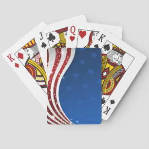 Amerikanska tematstjärnor och rand casinokort