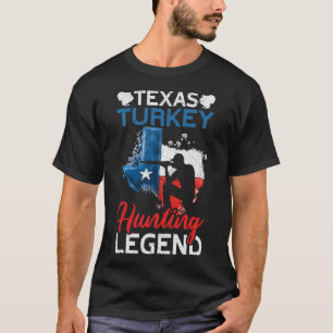 Amerikanska Texas Turkiet Hunting Legend Funny Tur T Shirt