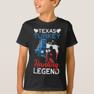 Amerikanska Texas Turkiet Hunting Legend Funny Tur T Shirt
