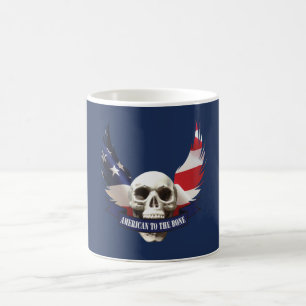Amerikanska till Bone Skull Kaffemugg