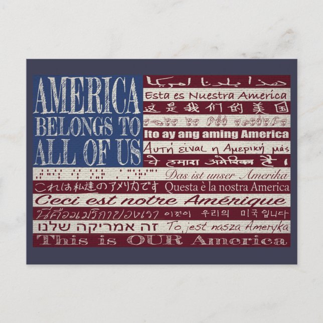 Amerikanska Tillhör till alla USA:s vykort (Framsida)