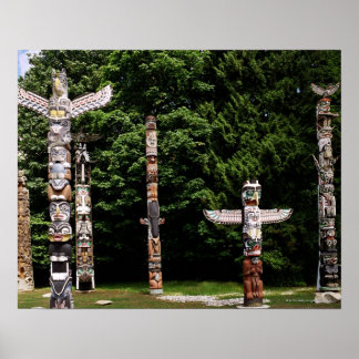Amerikanska totem-poler, Vancouver, britter Poster