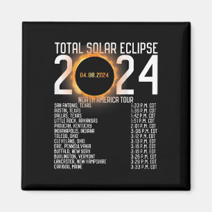 Amerikanska Tour 2024 Totality on Back Solar Eclip Magnet