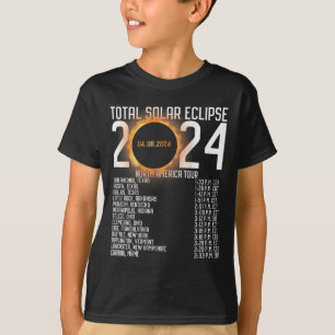 Amerikanska Tour 2024 Totality on Back Solar Eclip T Shirt