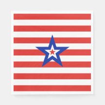 Amerikanska tresidiga Färgadens stjärna på Röda oc