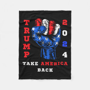 Amerikanska trumpen 2024 Maga Republicans Patrioti Fleecefilt