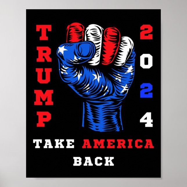 Amerikanska trumpen 2024 Maga Republicans Patrioti Poster (Framsidan)