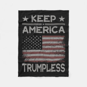 Amerikanska trumpless - antitrumpursuppdelad ameri fleecefilt