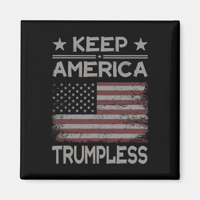 Amerikanska trumpless - antitrumpursuppdelad ameri magnet (Framsidan)