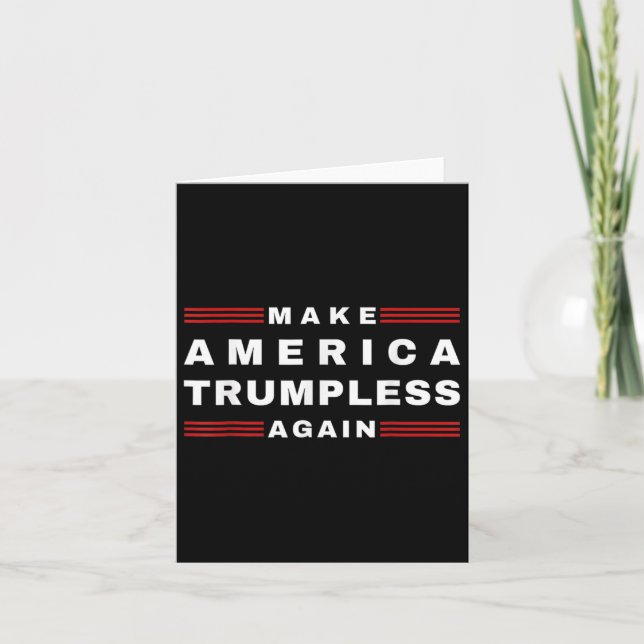 Amerikanska trumpless igen under 2024: Lustigt Tee Kort (Framsida)