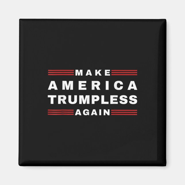 Amerikanska trumpless igen under 2024: Lustigt Tee Magnet (Framsidan)