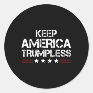 Amerikanska trumpless - Lönsam antitrumpens Manar& Runt Klistermärke