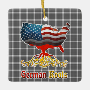Amerikanska tyska rötter julgransprydnad keramik