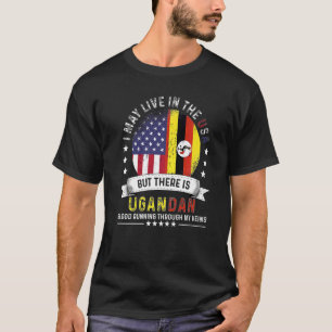 Amerikanska ugandiska hem i USA Patriot American U T Shirt