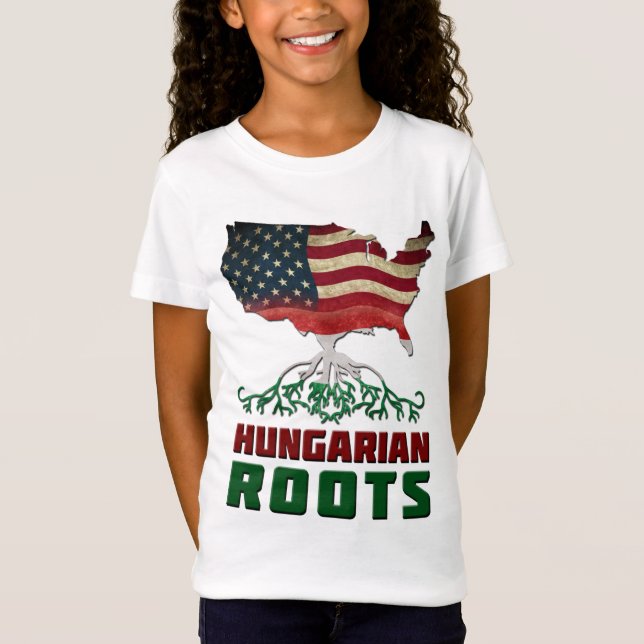 Amerikanska ungerska rötter tee shirt (Framsida)