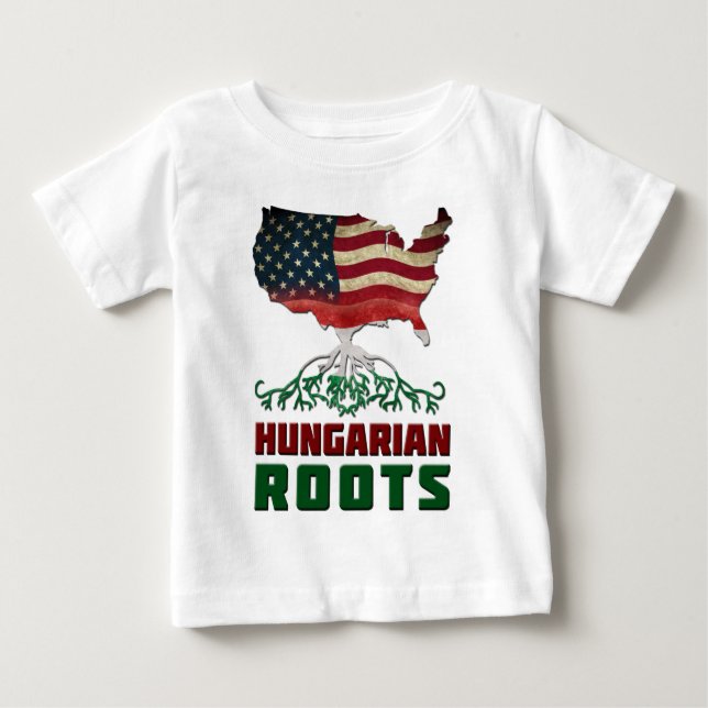 Amerikanska ungerska rötter tee shirt (Framsida)