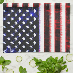 Amerikanska United Stater - USA flagga, notched dr Kökshandduk