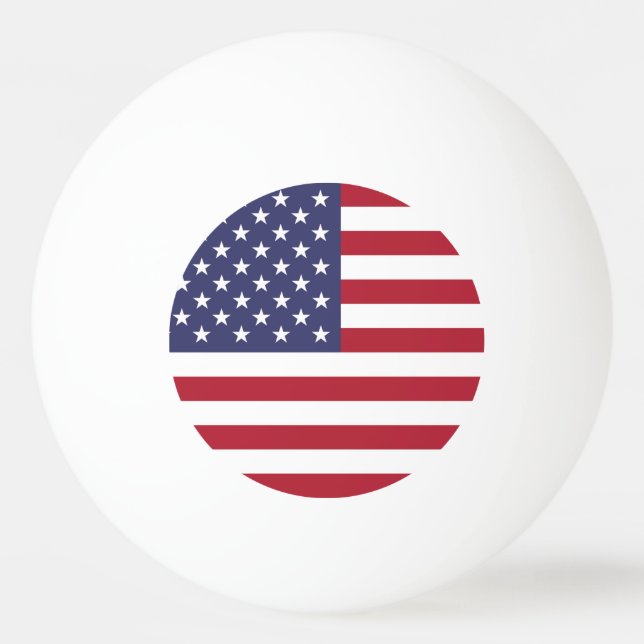 Amerikanska United Stater USA flagga Pingisboll (Framsidan)
