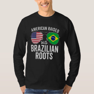 Amerikanska upphöjda med brasilianska rötter USA B T Shirt