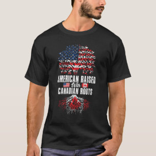 Amerikanska upphöjda med kanadensiska rötter Kanad T Shirt