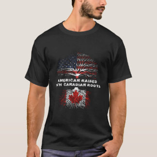 Amerikanska upphöjda med kanadensiska rötter Kanad T Shirt
